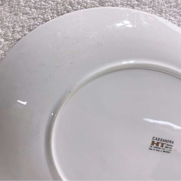 Vintage Cassandra Hostess Tableware MCM Brown Orange Floral Print Oval Platter - Picture 13 of 14